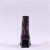 Miss Elastic Fax Block Heel Ankle Boot - Burgundy